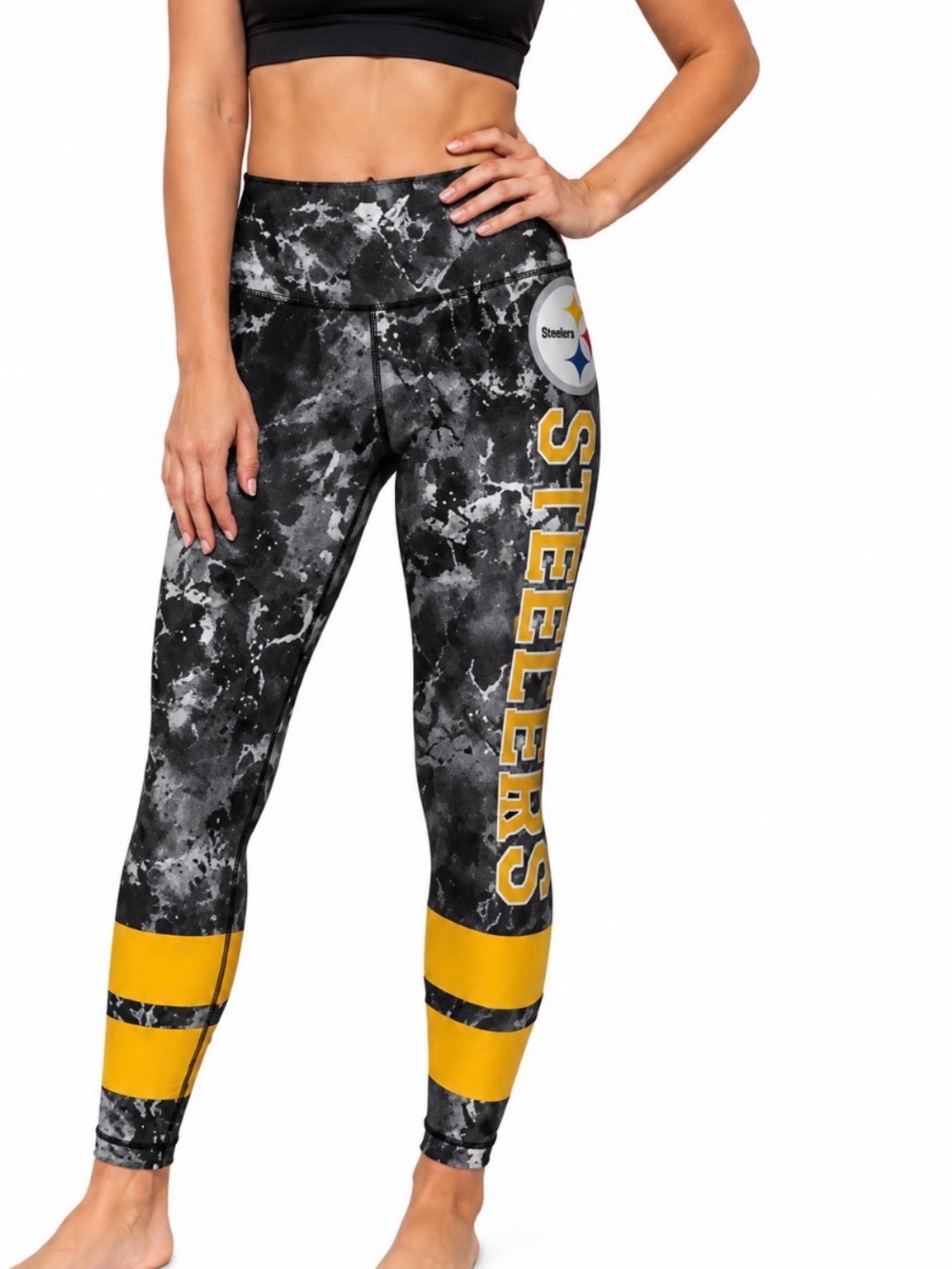 Pittsburgh Steelers Leggings medium Sleepwear Black & Yellow NFL apparel
